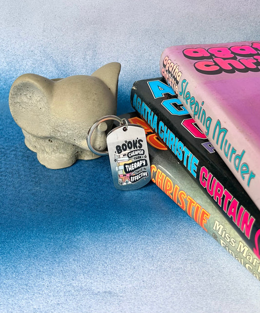 Cheaper Than Therapy Keyring: For Book Lovers Who Know the Power of a Good Read