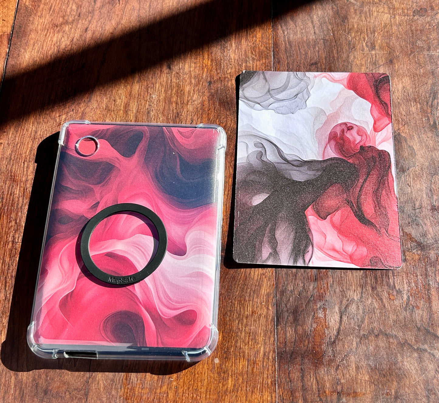 “Ember Veil” Cover Insert for Kindle & Kobo – Black, Red & White Smoke Design