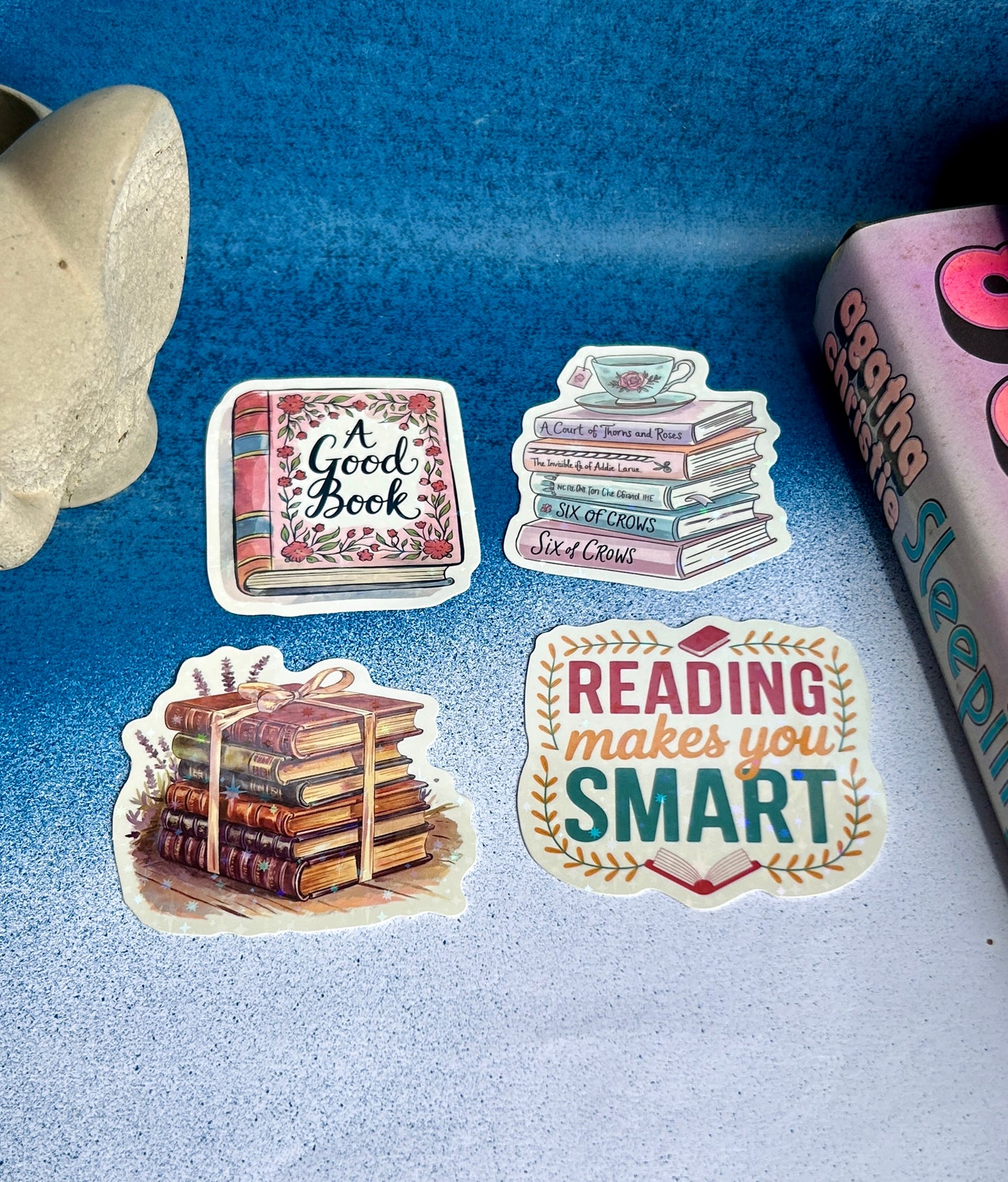 Shimmer & Stories: Holographic Bookish Sticker Set (Pack of 4)