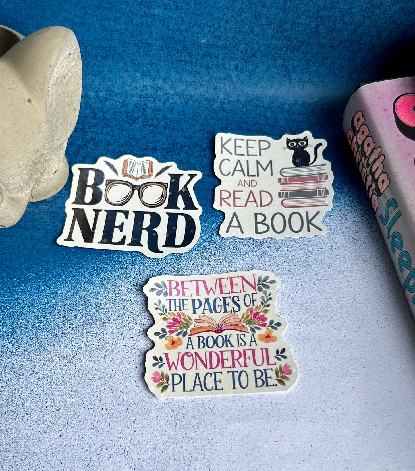 Shimmer & Stories: Holographic Bookish Sticker Set (Pack of 4)