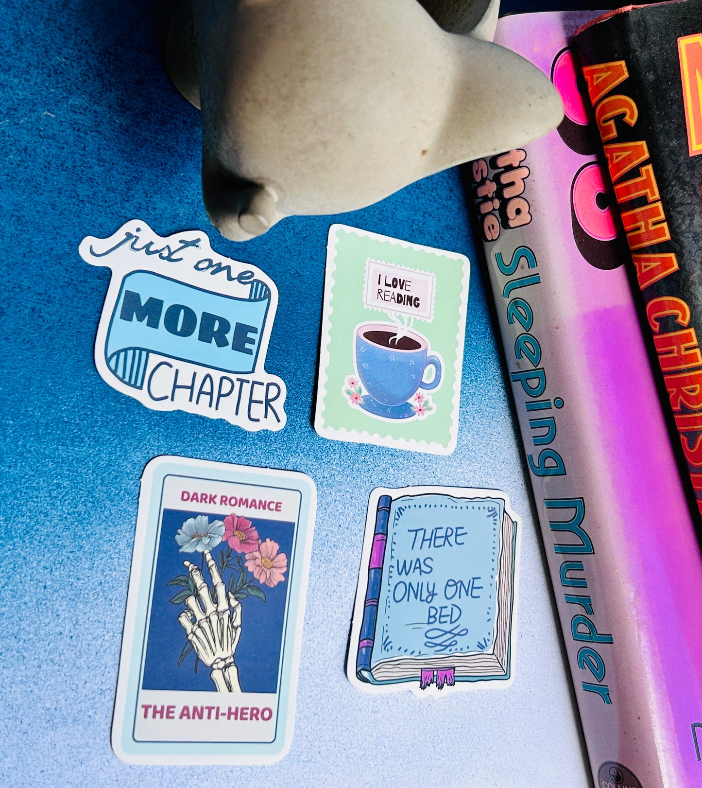 Blue Haven: Bookish Stickers for Every Literary Soul (Pack of 4 Stickers)