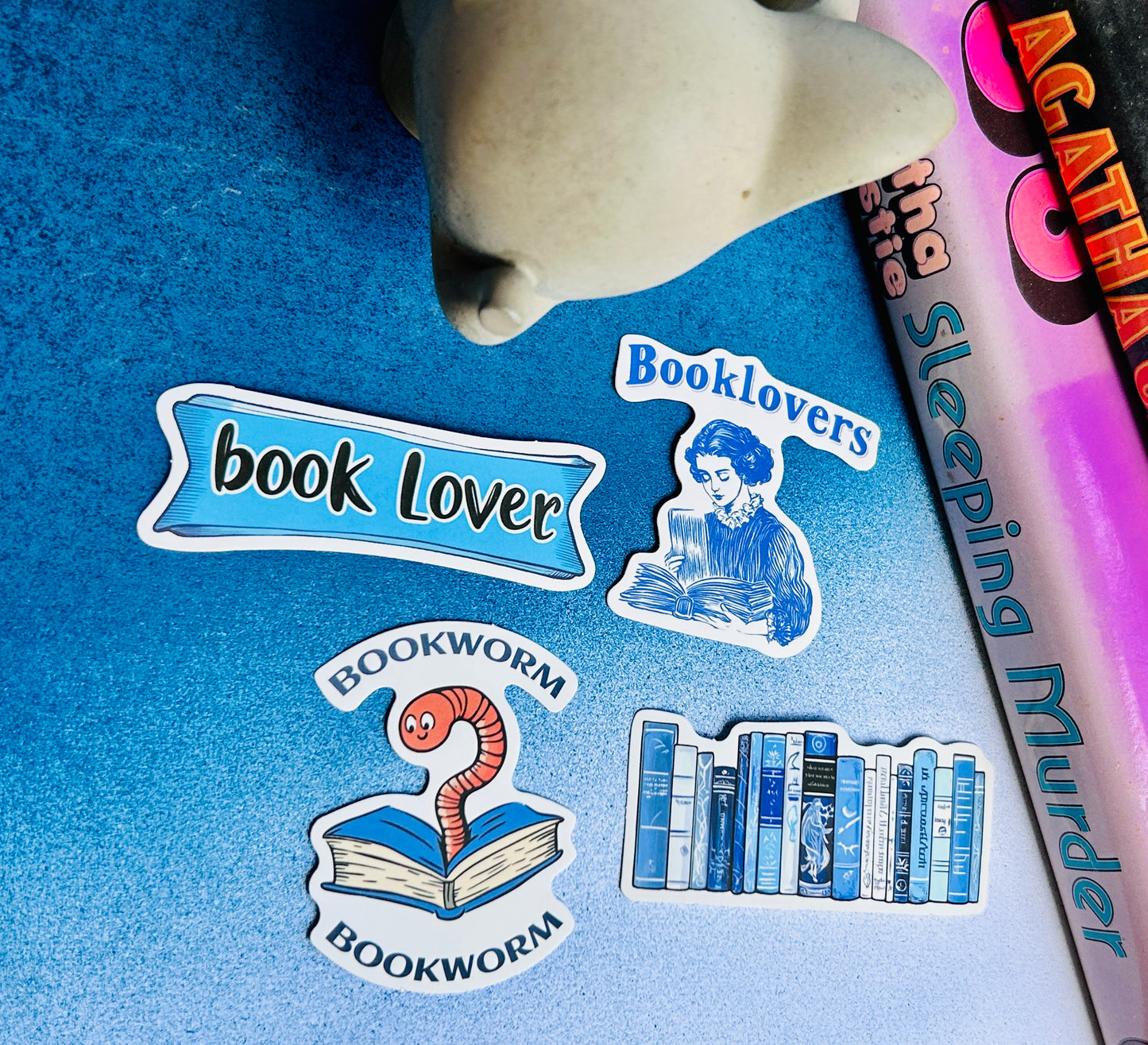 Blue Haven: Bookish Stickers for Every Literary Soul (Pack of 4 Stickers)