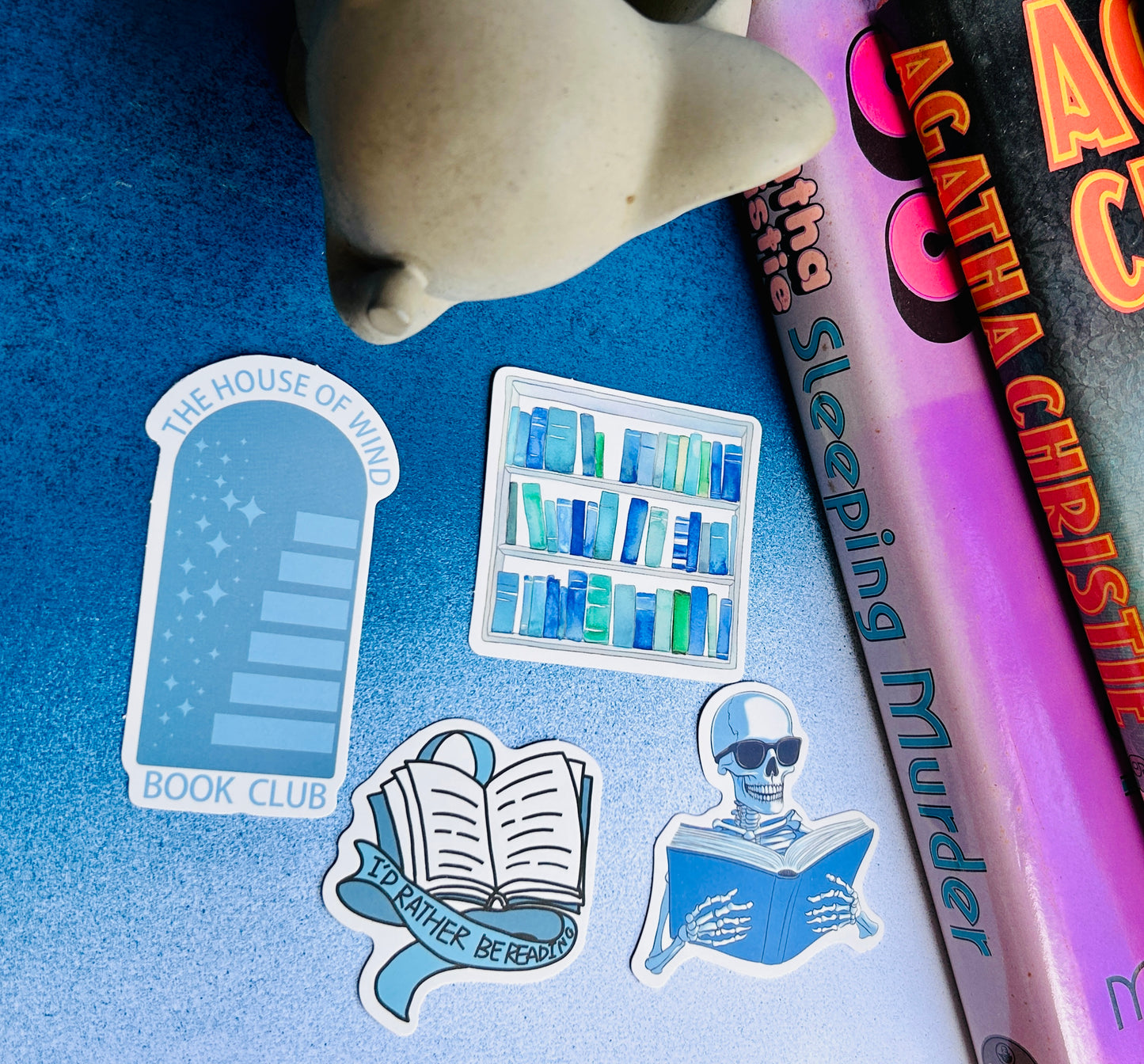 Blue Haven: Bookish Stickers for Every Literary Soul (Pack of 4 Stickers)