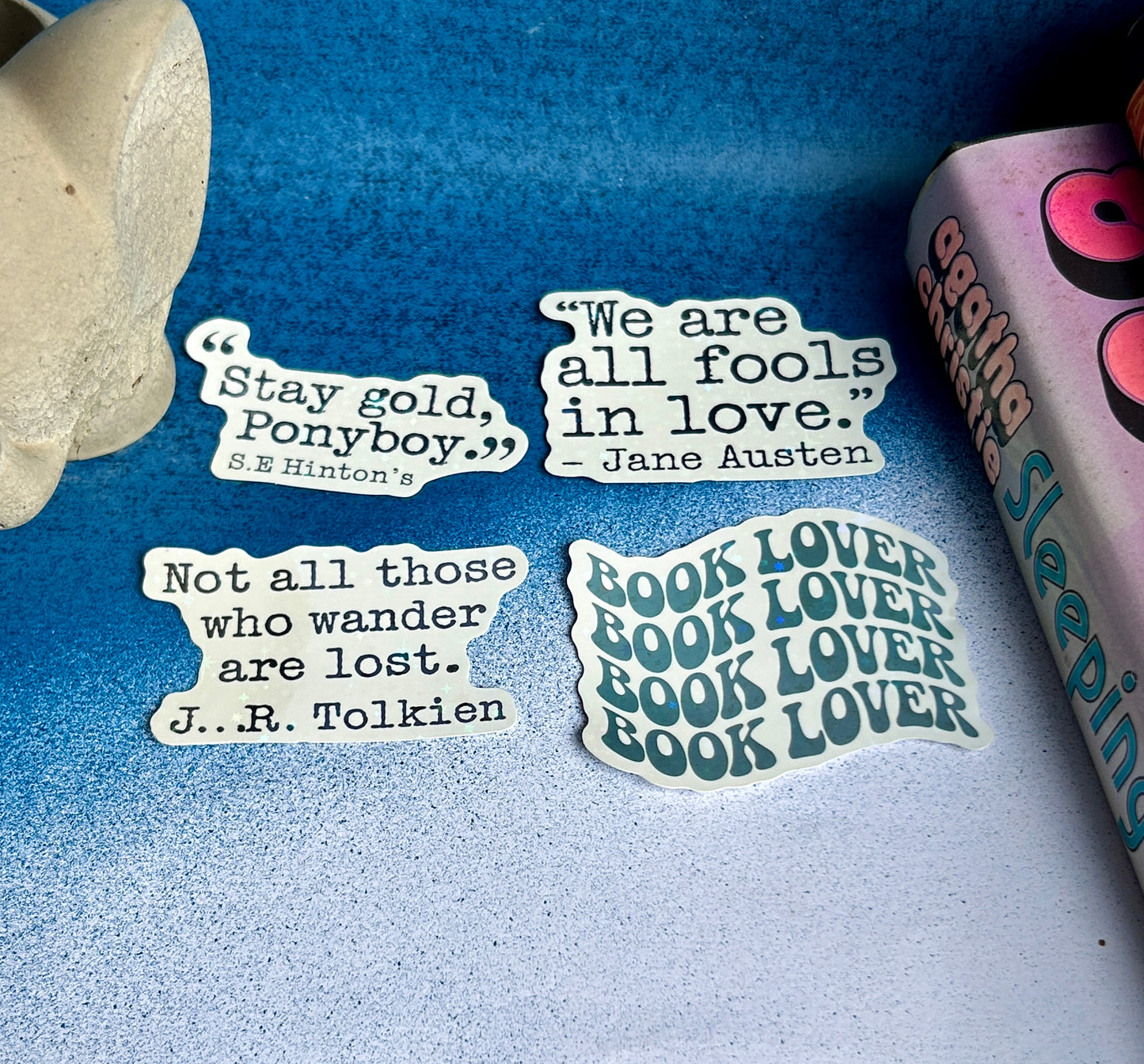 Shimmer & Stories: Holographic Bookish Sticker Set (Pack of 4)