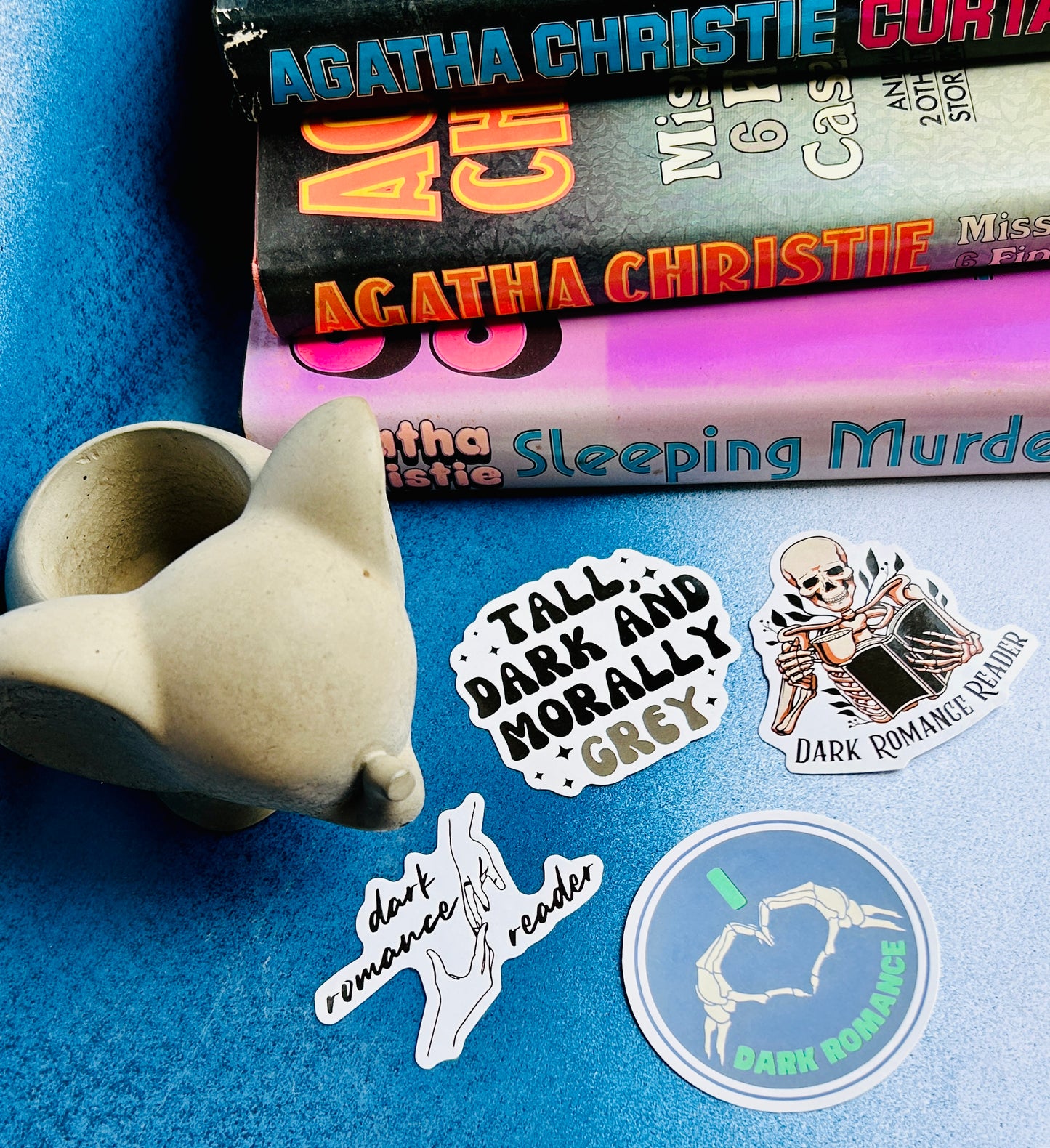 Dark Romance Mystery Stickers: A Whimsical Touch of Passion and Intrigue (Pack of 4 Stickers)