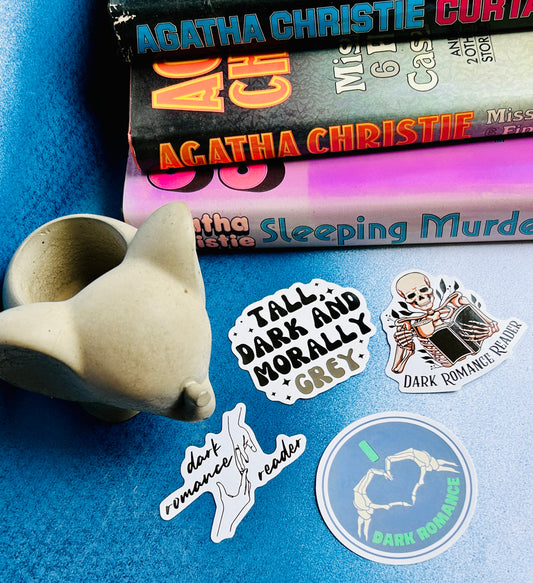 Dark Romance Mystery Stickers: A Whimsical Touch of Passion and Intrigue (Pack of 4 Stickers)