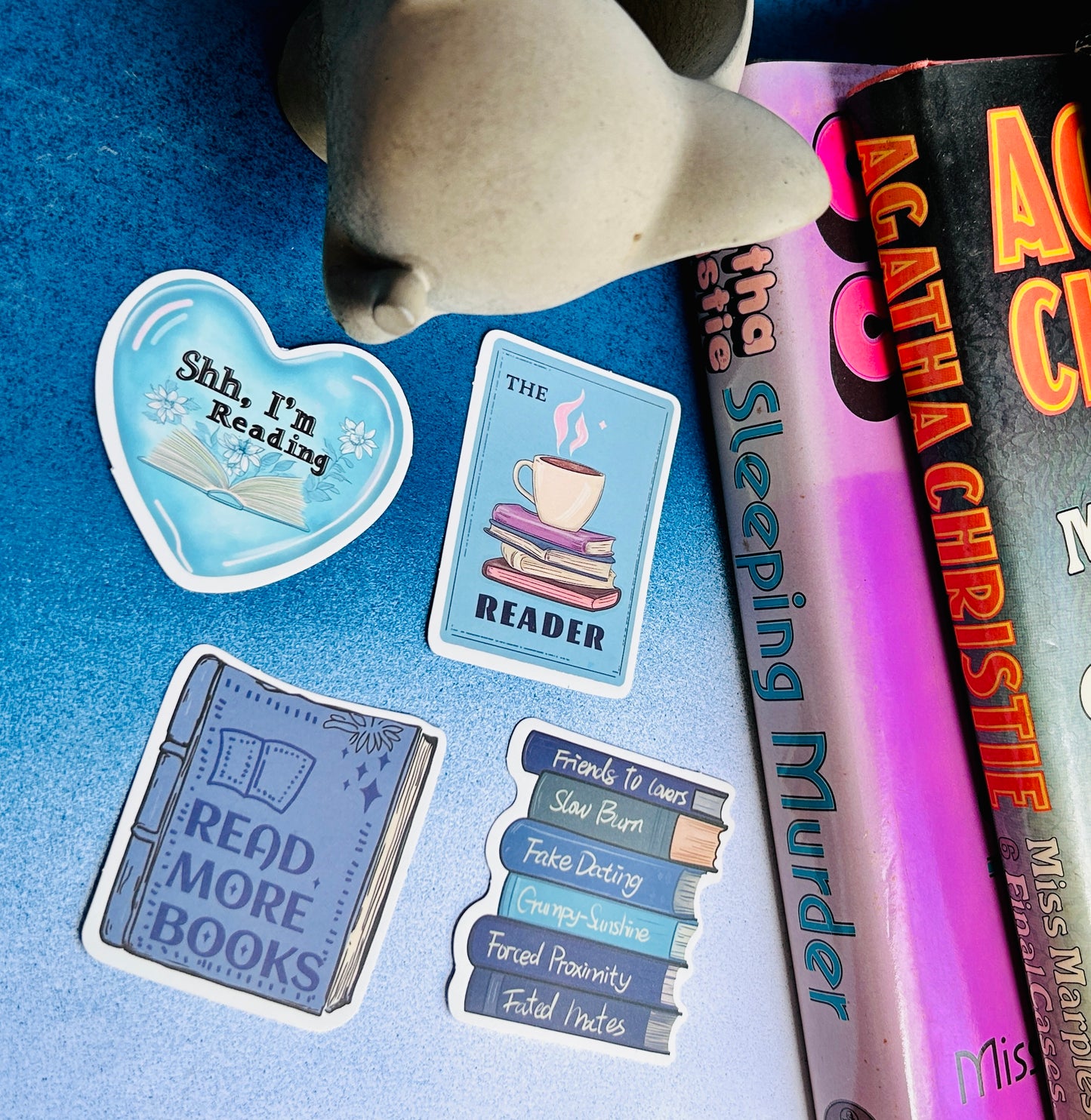 Blue Haven: Bookish Stickers for Every Literary Soul (Pack of 4 Stickers)