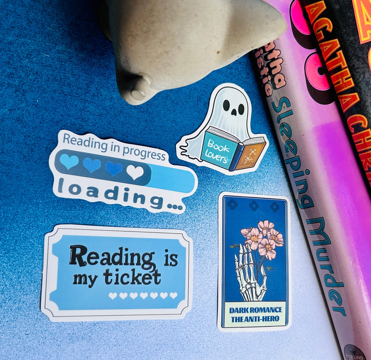 Blue Haven: Bookish Stickers for Every Literary Soul (Pack of 4 Stickers)