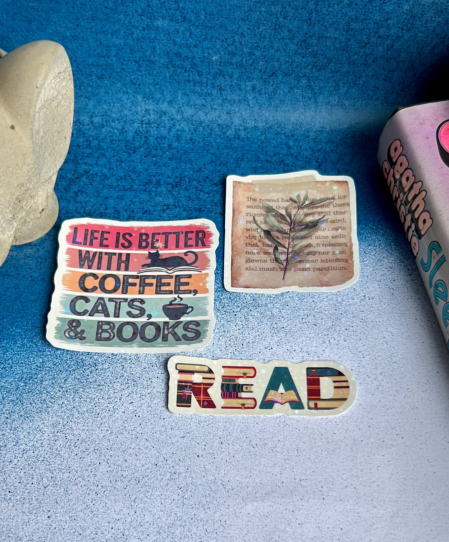 Shimmer & Stories: Holographic Bookish Sticker Set (Pack of 4)