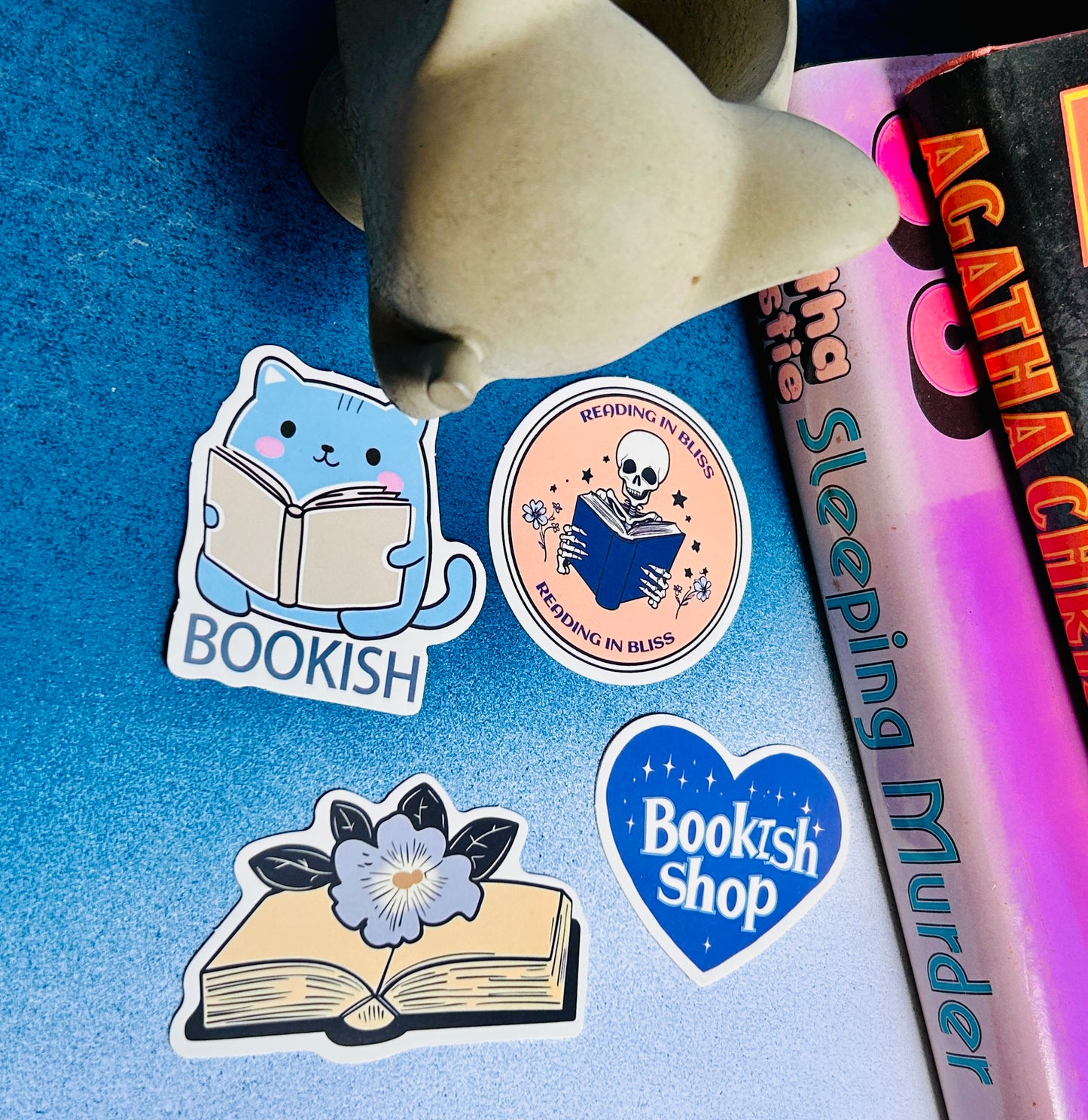 Blue Haven: Bookish Stickers for Every Literary Soul (Pack of 4 Stickers)
