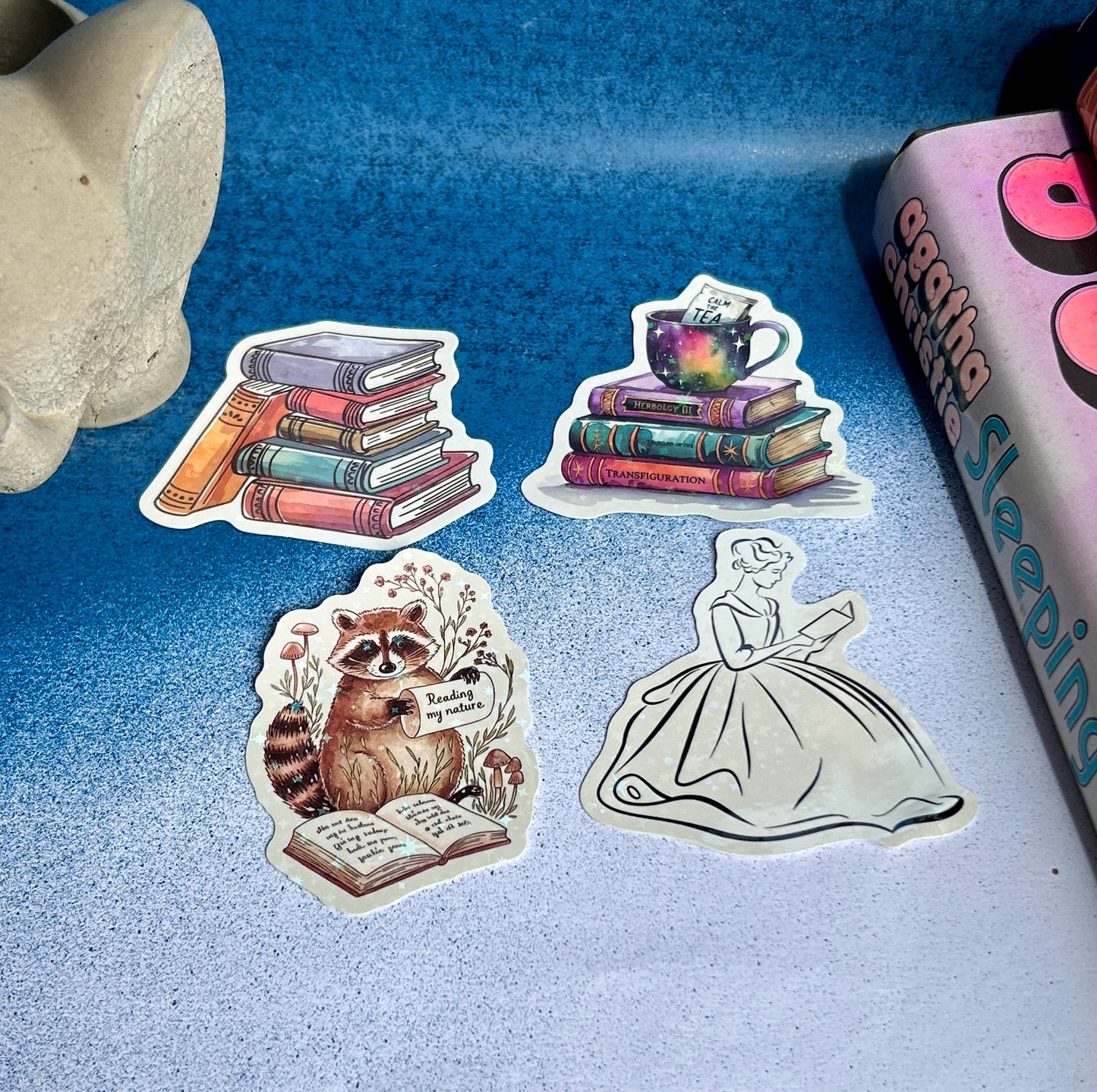 Shimmer & Stories: Holographic Bookish Sticker Set (Pack of 4)