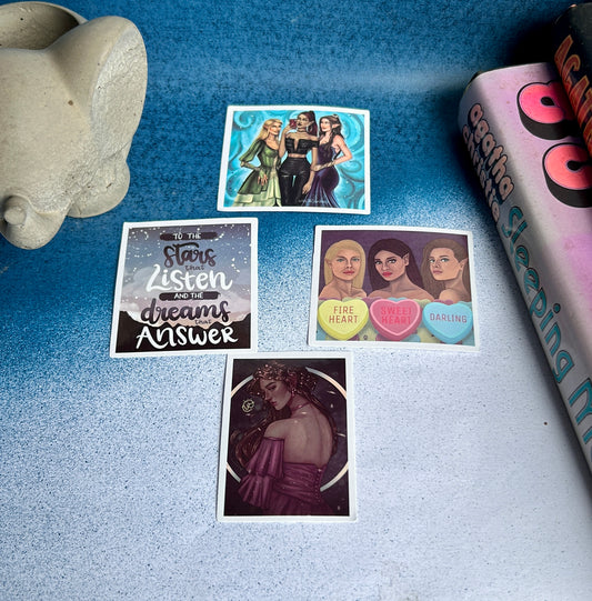 Night Court Dreams: ACOTAR-Inspired Sticker Collection (Pack of 4)