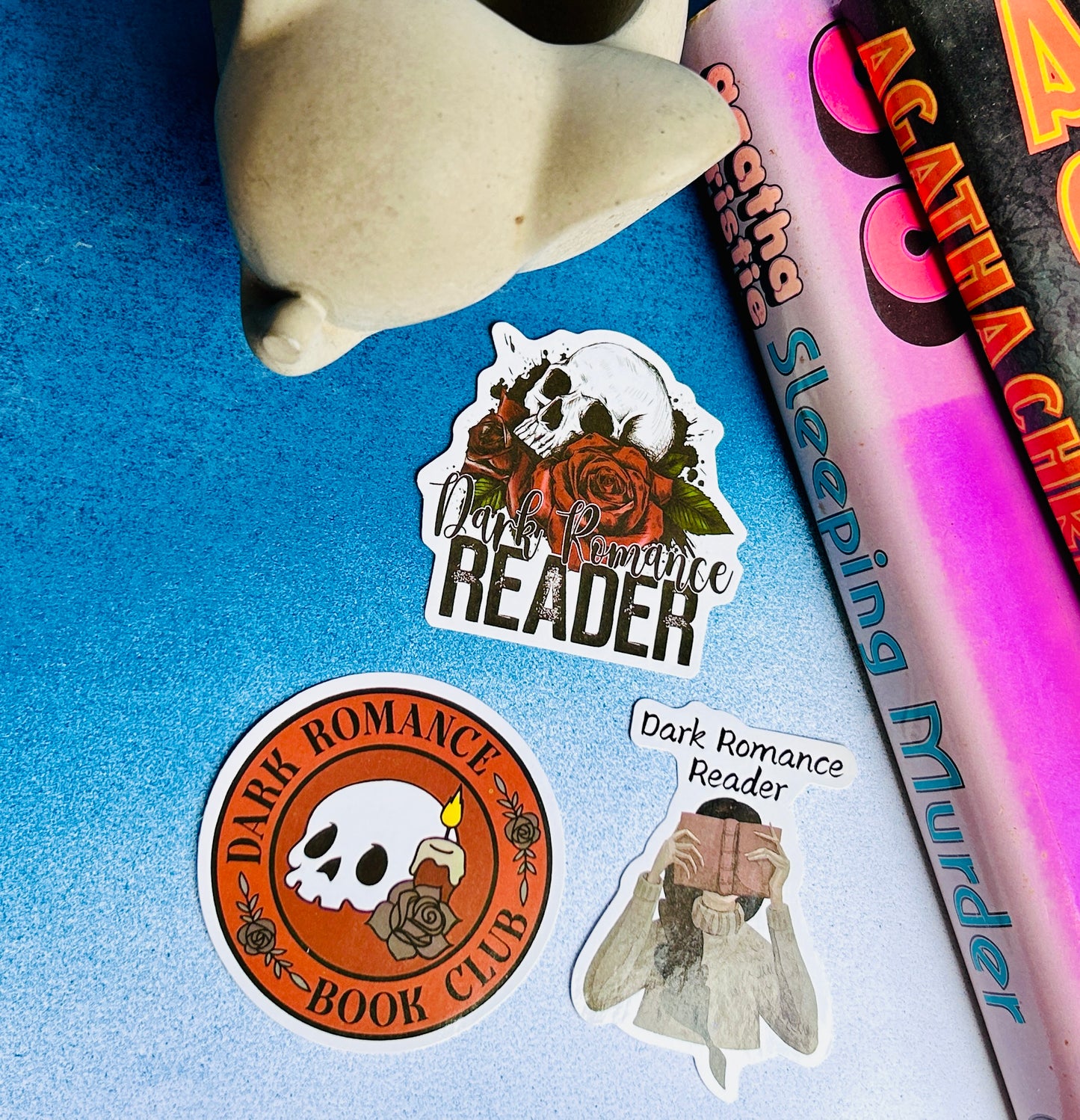 Dark Romance Mystery Stickers: A Whimsical Touch of Passion and Intrigue (Pack of 4 Stickers)