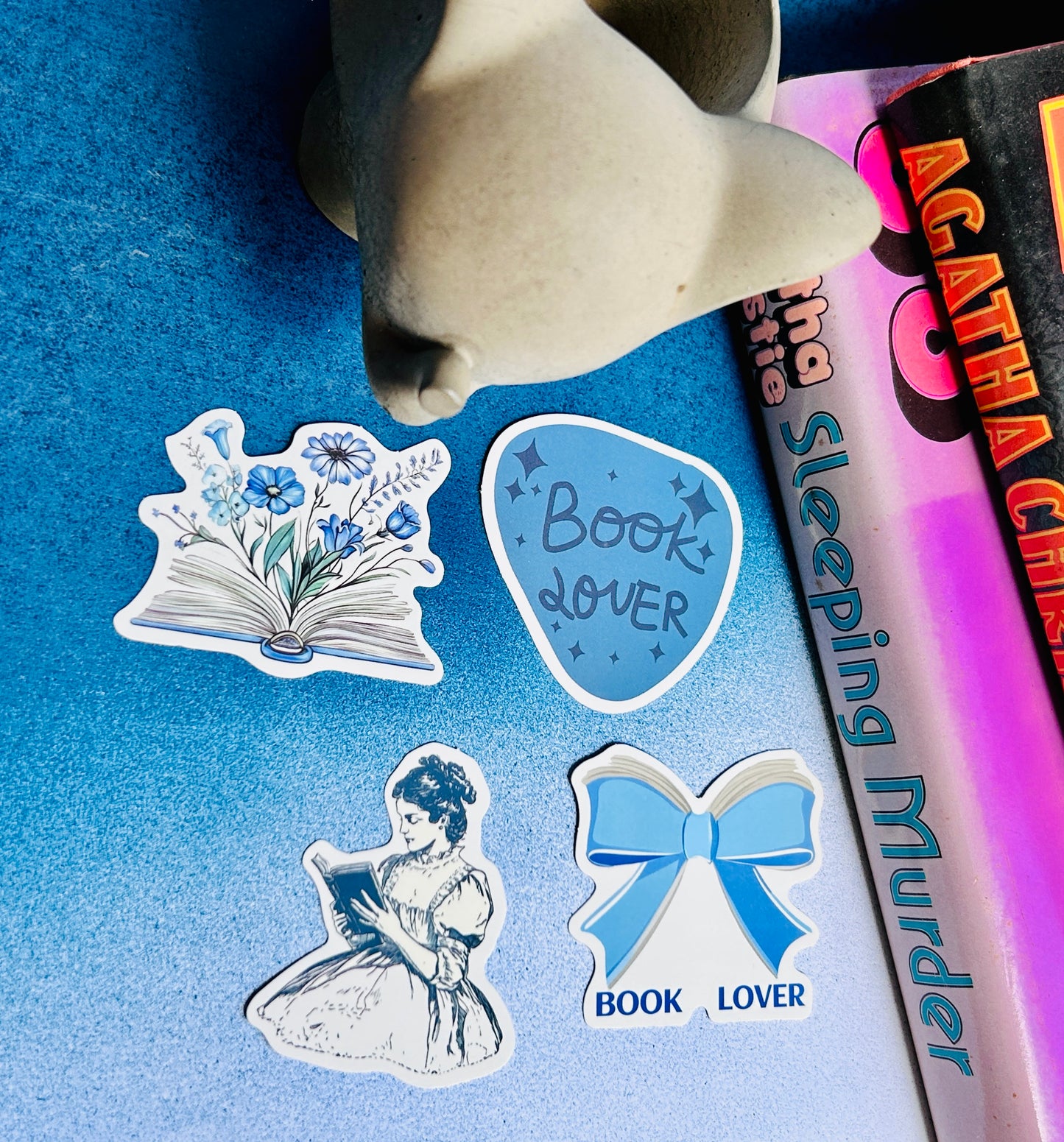 Blue Haven: Bookish Stickers for Every Literary Soul (Pack of 4 Stickers)