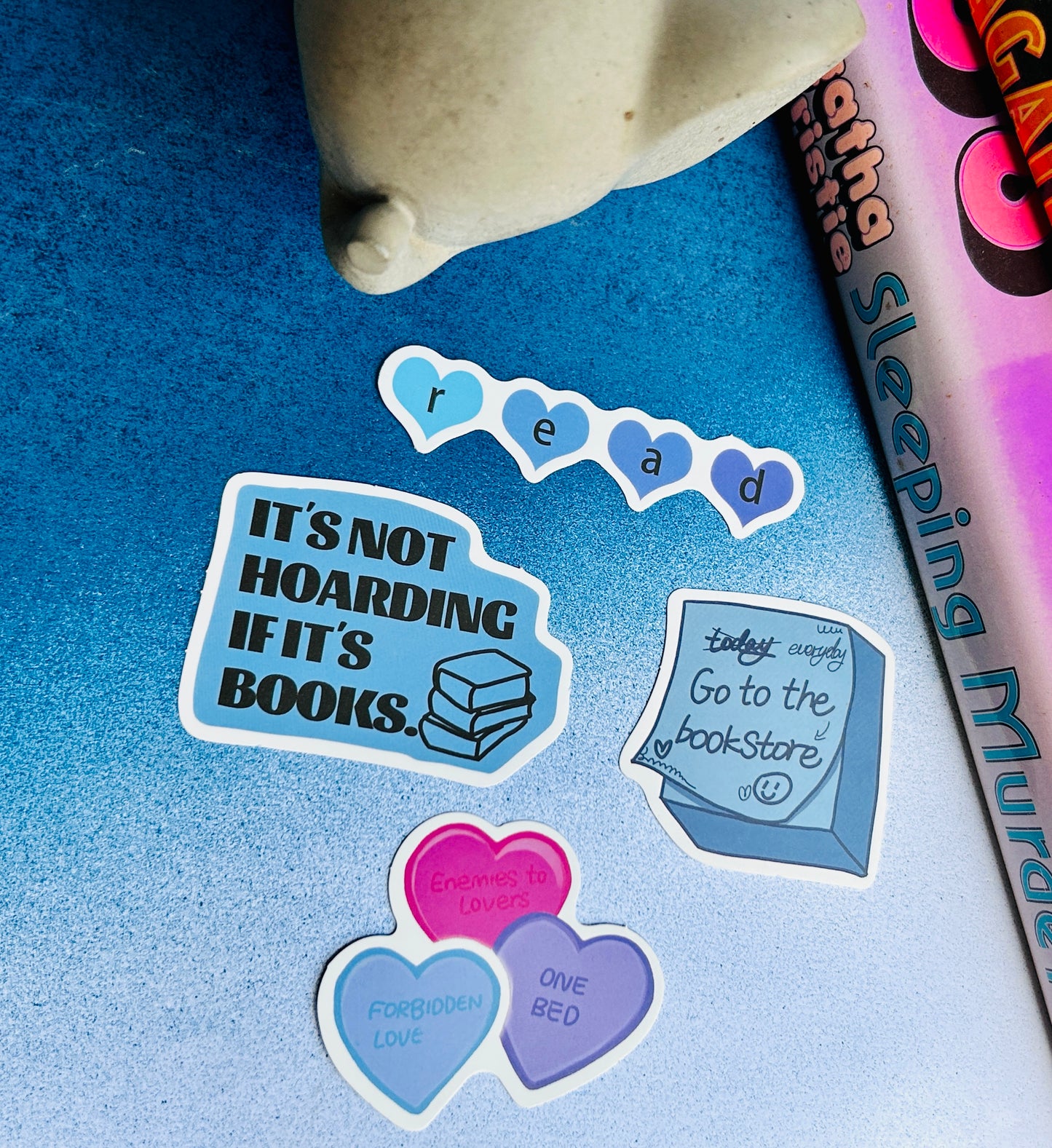 Blue Haven: Bookish Stickers for Every Literary Soul (Pack of 4 Stickers)