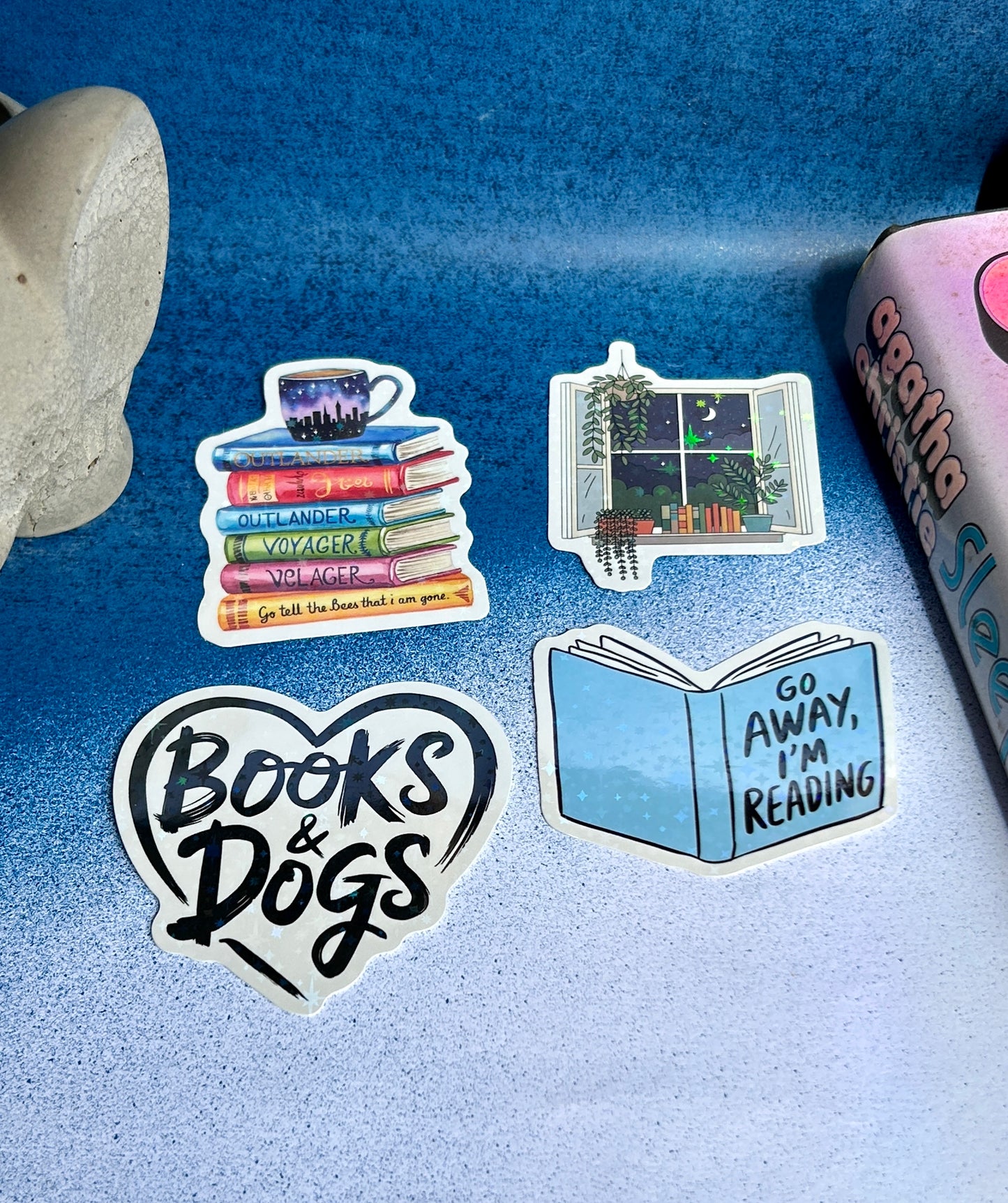 Shimmer & Stories: Holographic Bookish Sticker Set (Pack of 4)