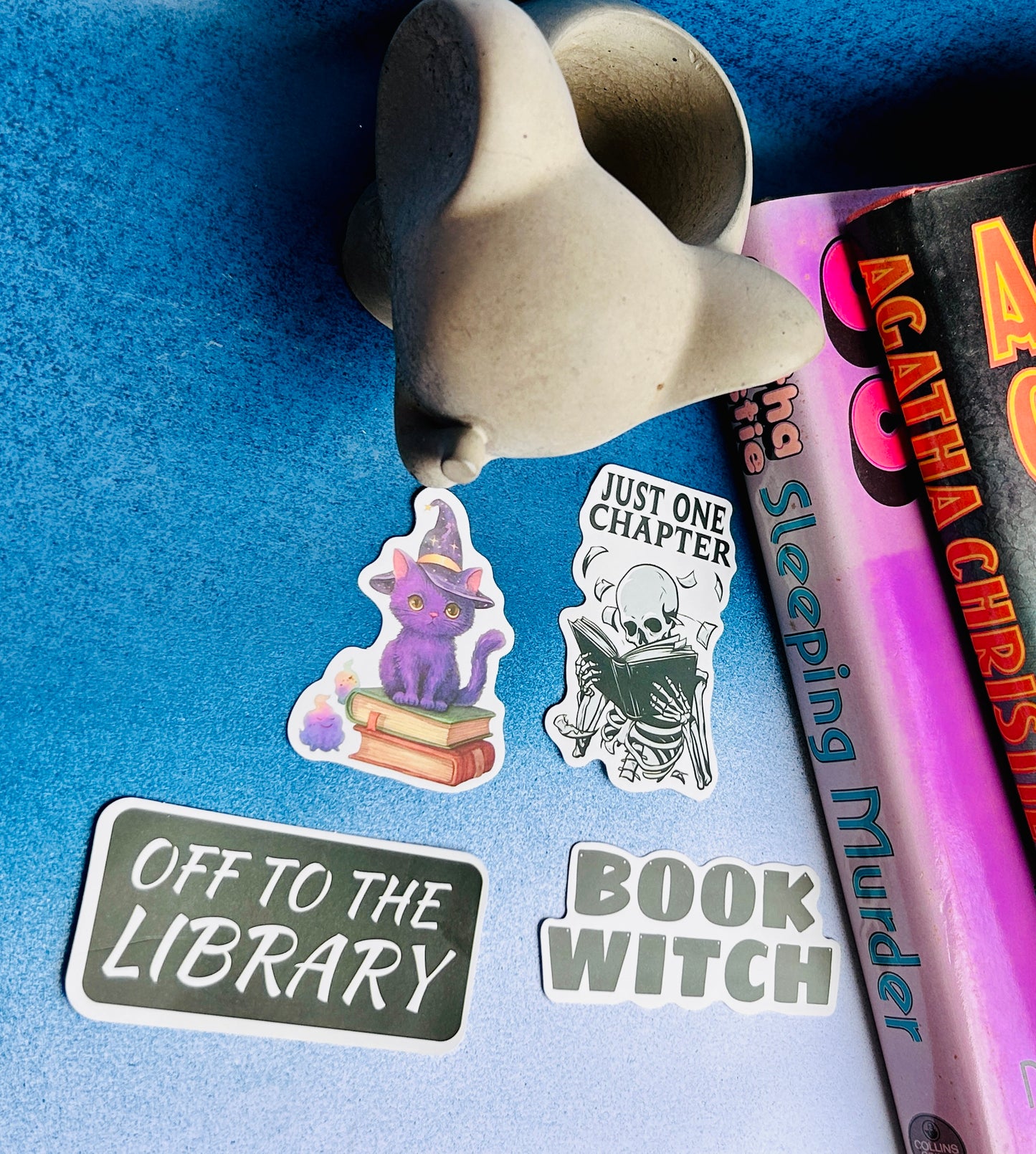 Spellbound Stickers: Bookish & Witchy Designs for Every Reader (Pack of 4 Stickers)