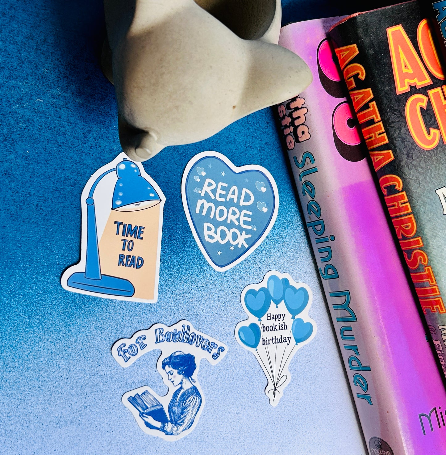 Blue Haven: Bookish Stickers for Every Literary Soul (Pack of 4 Stickers)