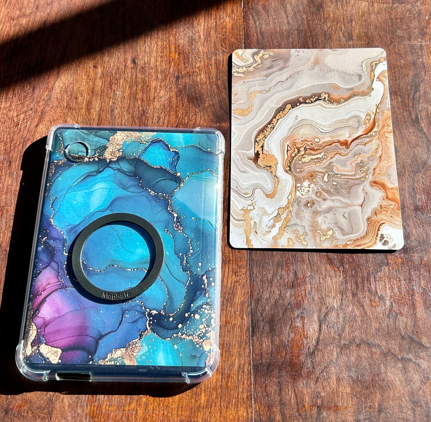 Marble Luxe E-Reader Cover Inserts – Multi-Color Designs with Gold Accents (Kindle & Kobo Compatible)