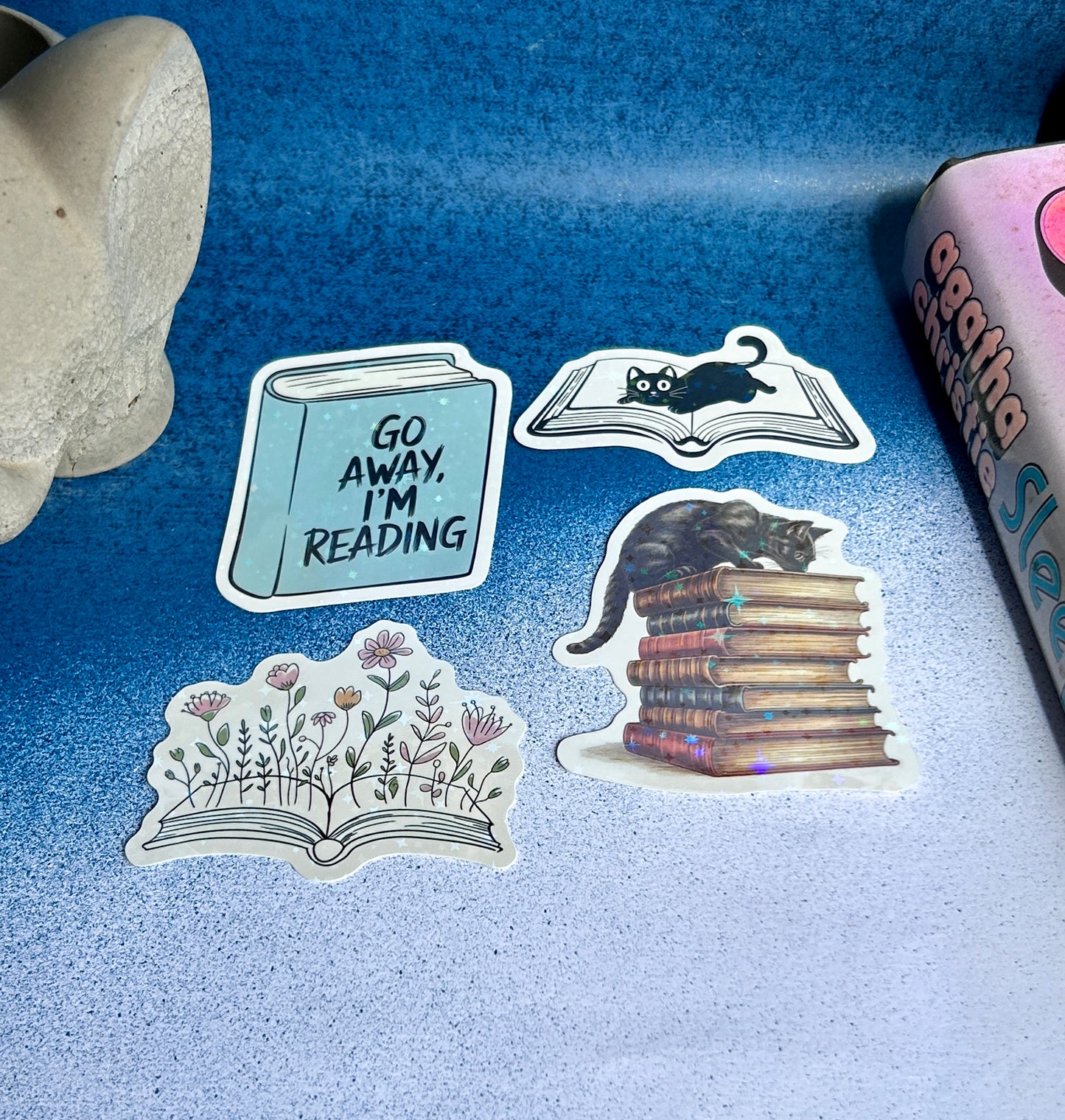 Shimmer & Stories: Holographic Bookish Sticker Set (Pack of 4)