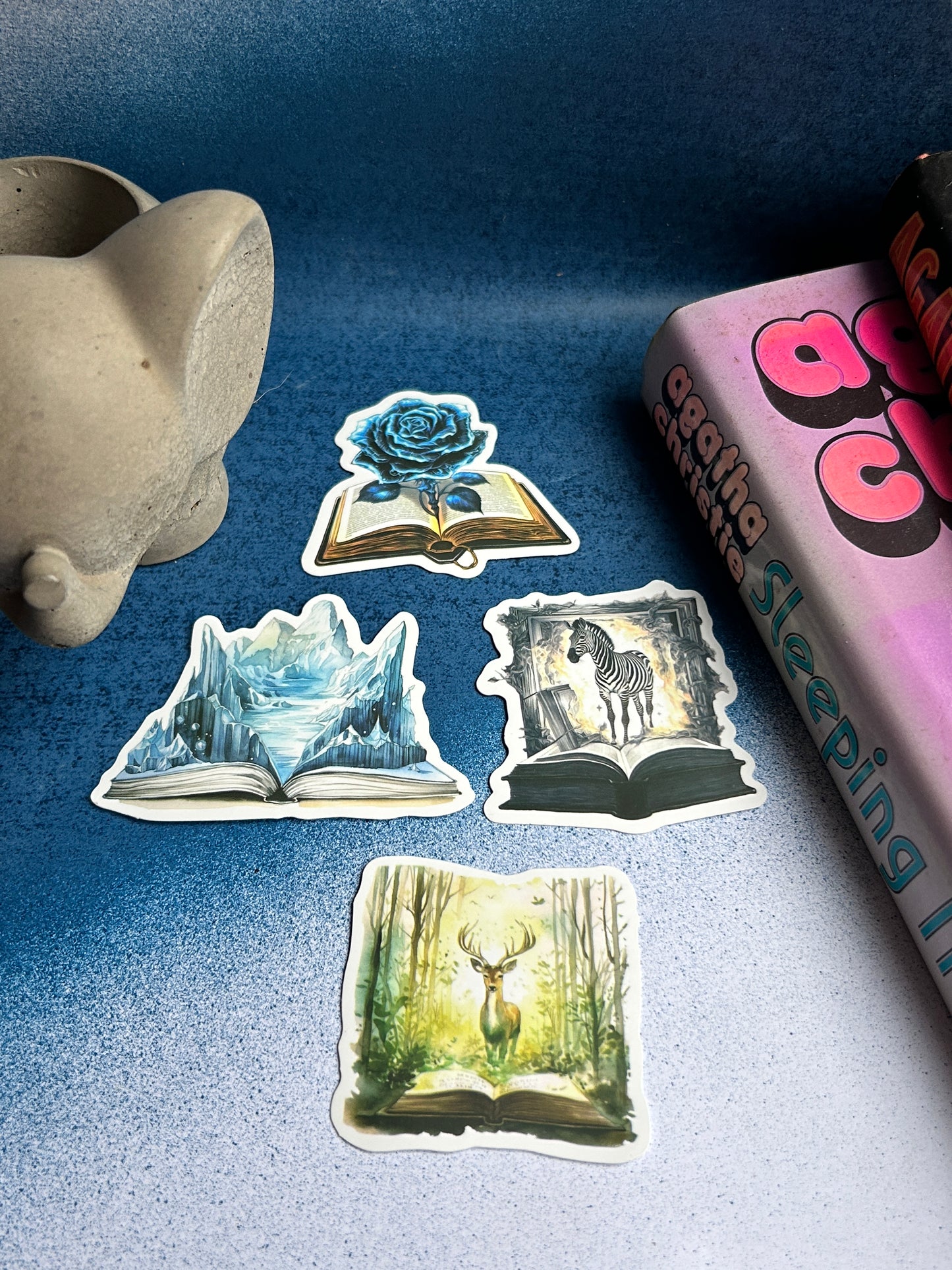 Enchanted Escapes: Fantasy & Real Destination Sticker Set (Pack of 4)