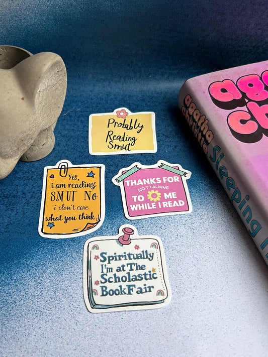 A Mystery Pack of Smutty Bookish Stickers