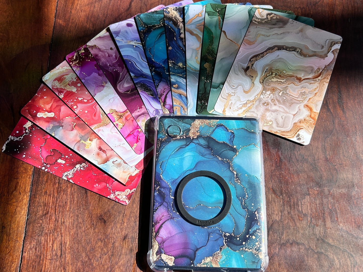 Marble Luxe E-Reader Cover Inserts – Multi-Color Designs with Gold Accents (Kindle & Kobo Compatible)